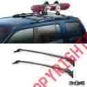 A80016-5776 09-15 Dinorack 2pcs Pilot Black Aluminum Roof Rack Cross Bars Luggage Cargo Carrier Rails