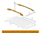 10444434 Gm Oem Roof Rack Luggage Rail Left