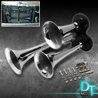 128db Triple Horn Loud Kit Chrome Deep Train Tri Tone 3 Sound Trumpet Air 12v