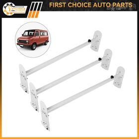 1st109894choice 1stchoice-autoparts 3 Bars Fullsize Van Roof Ladder Rack Bar Steel Black For 1996-on Chevy Express