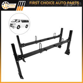1st109901choice 1stchoice-autoparts 2 Bars Van Roof Ladder Rack Black Steel Cargo Carrier For Chevy Ford Gmc Express