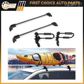 1st838164choice 1stchoice-autoparts Adjustable Canoe Kayak Rack Cross Bar Silver For 2013-2018 Mitsubishi Outlander