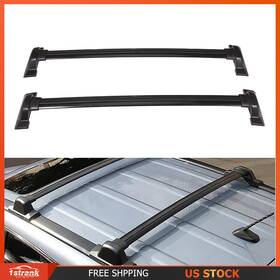 S10695t580k 1strank Autoparts For 07-11 Honda Crv Pair Black Aluminum Roof Rack Rail Cross Bar Cargo Carrier