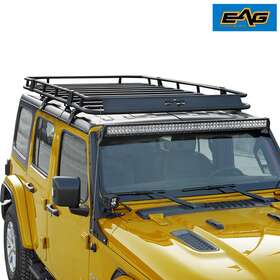 Jjlml03724h 24hrautoparts Eag Roof Rack Cargo Carrier Luggage Basket Fits 18-22 Jeep Wrangler Jl 4 Door