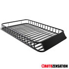 295-b148bk Autozensation Universal Black Steel Roof Rack Luggage Top Carrier Cargo