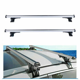 E104601010201cp 2x 48inch Universal Car Top Roof Rack Cross Bar Luggage Carrier With Lock Key Us