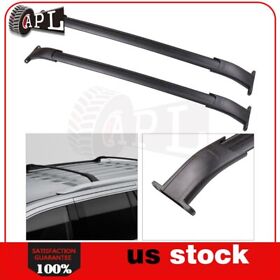 Ap10460001l 2x For 15-19 Tahoe Suburban Yukon Avalanche Gm Top Roof Rack Cross Rails Black
