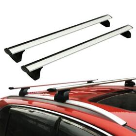 487157 48inch Universal Top Roof Rack Cross Bar Luggage Carrier Aluminum Fits Suv Truck