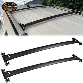 4car-5-rrcb-t4run10oe 4caroption Roof Rack Cross Bars Fits 2010-2023 Toyota 4runner Oe Style Aluminum Black