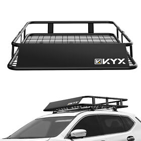 Top047231 50.6inch Universal Suv Truck Car Roof Rack Top Cargo Luggage Carrier Basket Holder