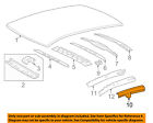 6121407010 Toyota Oem Roof Side Rail Left