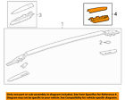 634040r010c0 Toyota Oem Roof Rack Rail Luggage Cover Left