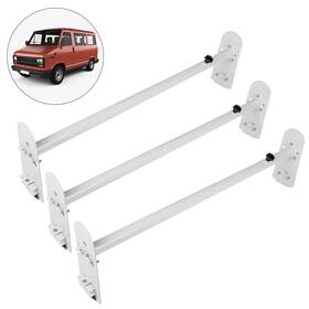 H10989411ld 8j Universal 45 Inch Adjustable Roof 3-bars Van Ladder Rack Carrier Steel Heavy Duty