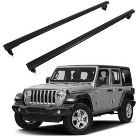 H11765511ld 8j For 2011-2021 Jeep Wrangler Roof Rack Cross Bars Luggage Carrier Black Rails Bar