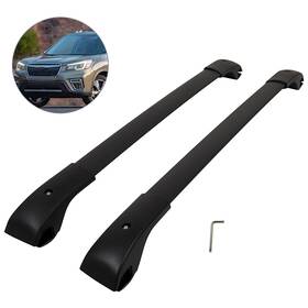 H16167211ld 8j For 2019-2022 Subaru Ascent Roof Rack Cross Bars Luggage Black Rail Aluminum Bar