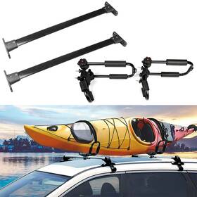 H83815911ld 8j For 2005-2012 Nissan Pathfinder Roof Rack Cross Bars Black Heavy Duty Kayak