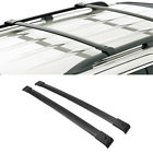 A0012 Pair Black Al Roof Rack Cross Bars Top Rail Carries