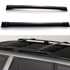 A0014 Pair Black Aluminum Roof Rack Cross Bars Top Rail Carries