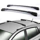 A0023 Pair Black Al Roof Rack Cross Bars Top Rail Carries