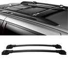 A0025 Pair Black Al Roof Rack Cross Bars Top Rail Carries