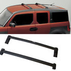 A0034 Pair Black Al Roof Rack Cross Bars Top Rail Carries