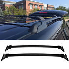 A0042 Pair Black Al Roof Rack Cross Bars Top Rail Carries