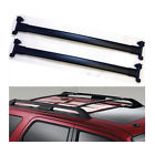 A0047 Pair Black Al Roof Rack Cross Bars Top Rail Carries