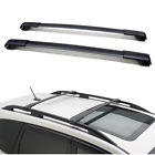 A0048 Pair Black Al Roof Rack Cross Bars Top Rail Carries