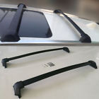 A0056 Pair Black Aluminum Roof Rack Cross Bars Top Rail Carries