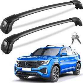 Fy-6154 Acsessories Lockable Roof Rack Cross Bars 330 Lbs For Vw Atlas Sport 2020-2026 Flush