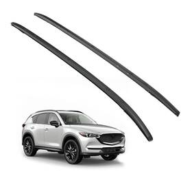 Almuloo Vc-0322 Roof Rack Side Rail Compatible With 2017-2024 Mazda Cx-5 165lbs Aluminum Plastic