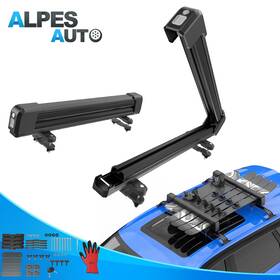 M28801-c1 Alpesauto Set Of Universal Roof Mounted Ski And Snowboard Rack With Lock Key Rubber Padding