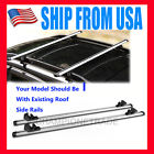 Aluminum Silver Bar Rail Cross Rack Ct Luggage Carrier Roof Car Auto Top Us