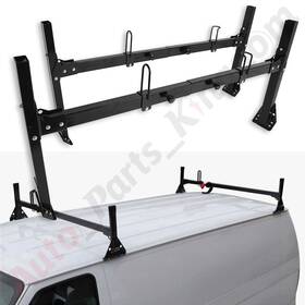 10769713 Apk 55.2 Inch -78.8 Ladder Roof Rack For Gmc Savana Chevrolet Steel Waterproof Black
