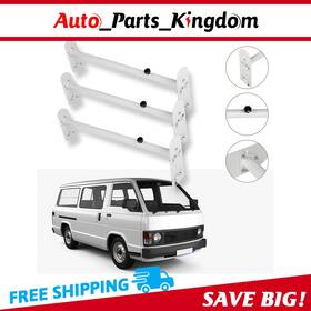 10769715 Apk 3 Bar Van Roof Ladder Rack 43.4 Inch -78.8 Adjustable Steel 750lbs Carrier White