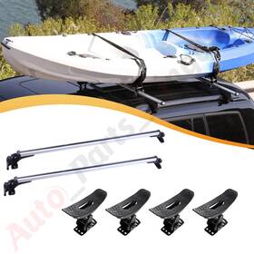 10831841 Apk 2 X Roof Racks 4 Kayak Rack Universal Top Cross Bar Black Aluminum