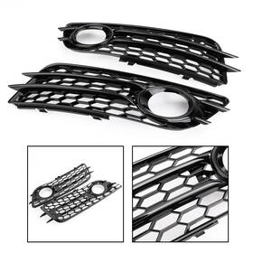 88k0807681c Areyourshop Honeycomb Style Fog Light Grill Bumper For Audi A4 S-line S4 2008-2012 Black