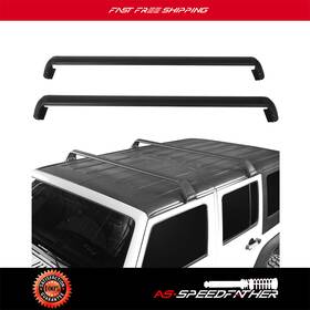 Asf111ed396r86 As-speedfather Roof Rack Cross Bar Luggage Cargo Carrier Black For 2010-2023 Jeep Gladiator