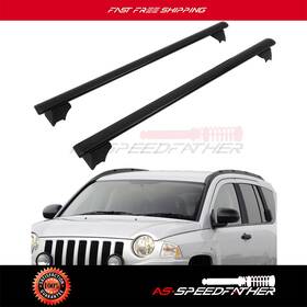 Asf117653r01 As Speedfather Cross Bar For 2008-2010 Jeep Compass Roof Rack Set Luggage Cargo Carrier Black