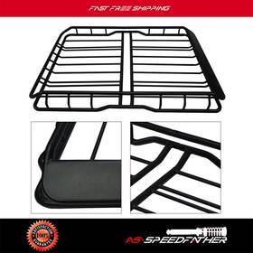 Asf13529ed796r As-speedfather Universal Steel Roof Rack Basket L64 Inch X W36.6 H5.9 Heavy-duty Black