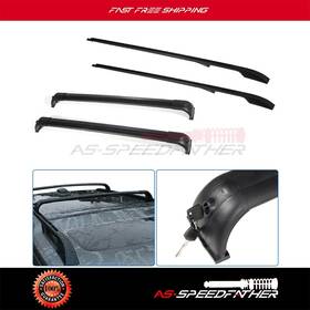 Asf833253r01 As Speedfather Black Roof Racks For 2005-2016 Land Rover Lr3 Lr4 Cross Bars Side