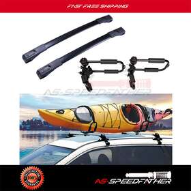 Ass8381480e0e As Speedfather 2 X Black Cross Bar Adjustable Canoe Kayak Rack J For 2013-2018 Toyota Rav4
