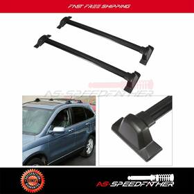 Pt106580b01 As Speedfather Pair For 2007-2011 Honda Crv Black Roof Top Rail Rack Cross Bars Carrier New