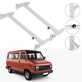 Aup109897oma Asucarparts 2 Bars Adjustable Van Roof Ladder Rack For Chevy Dodge Ford Gmc Express Silver