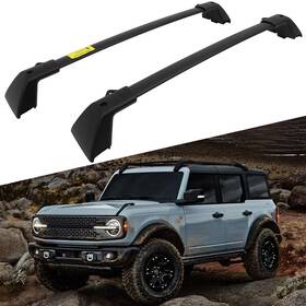 Aup117664oma Asucarparts Black Roof Rack Cross Bar Set For 2021-2022 Ford Bronco Luggage Cargo Carrier