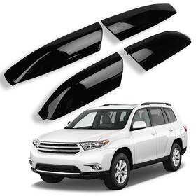 Aup160830oma Asucarparts Black 4x Roof Rack Cover For 2008-2013 Toyota Highlander Side Rail
