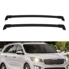 Aup170686oma Asucarparts Matte Cross Bar Set Black For 2016-2019 Kia Sorento Roof Rack Luggage Carrier