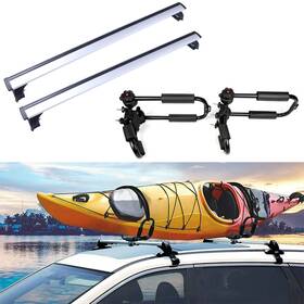 Aup838152oma Asucarparts Adjustable Canoe Kayak Rack J Bar 2x Cross For 2007-2016 Audi Q5 Q7 Silver