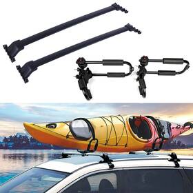 Aup838155oma Asucarparts Adjustable Canoe Kayak Rack J Bar 2x Cross For 2009-2015 Honda Pilot Black