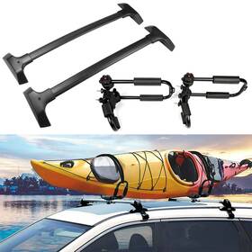 Aup838157oma Asucarparts Silver Adjustable Canoe Kayak Rack 2 X Roof For 2009-2017 Chevy Traverse
